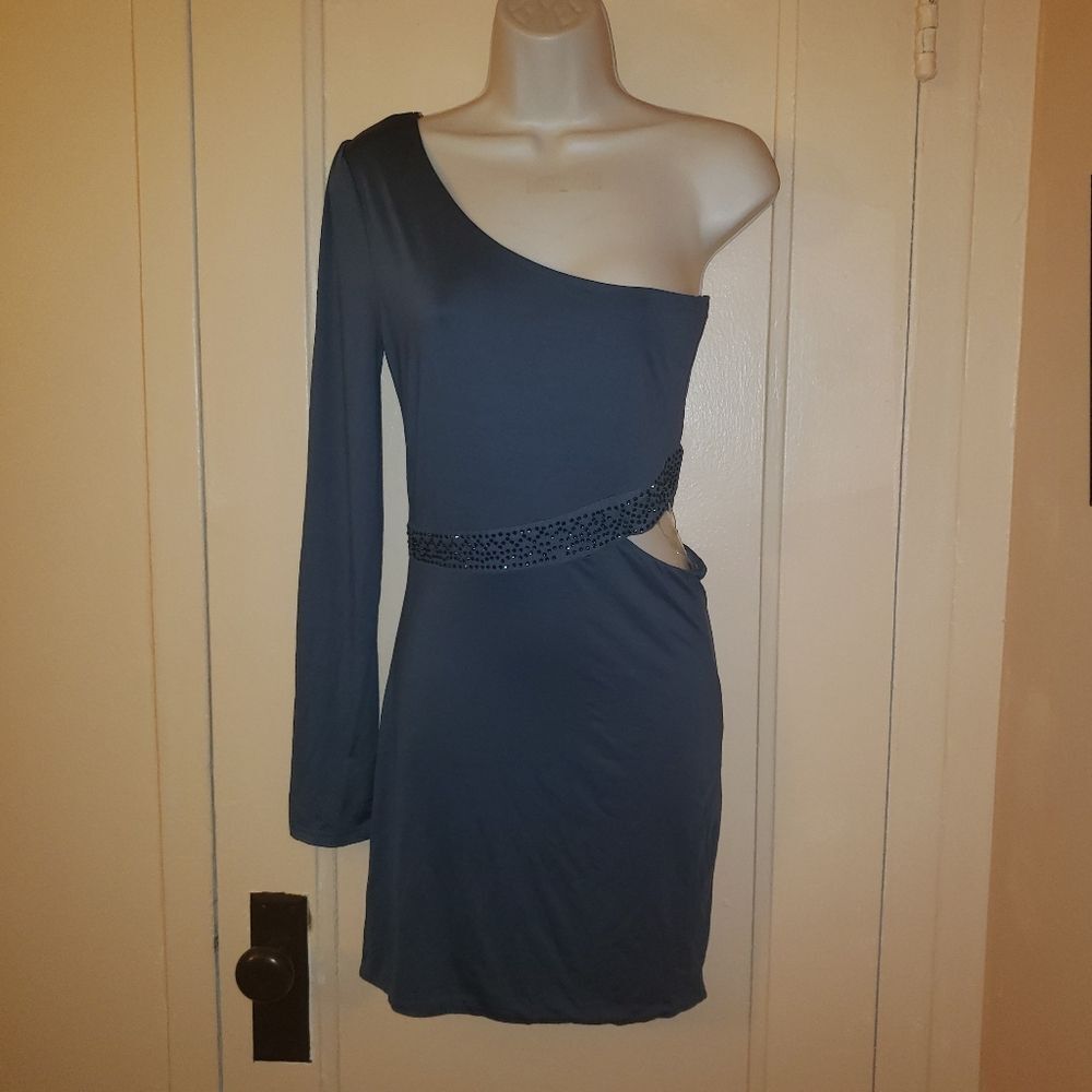 Blue mini dress
